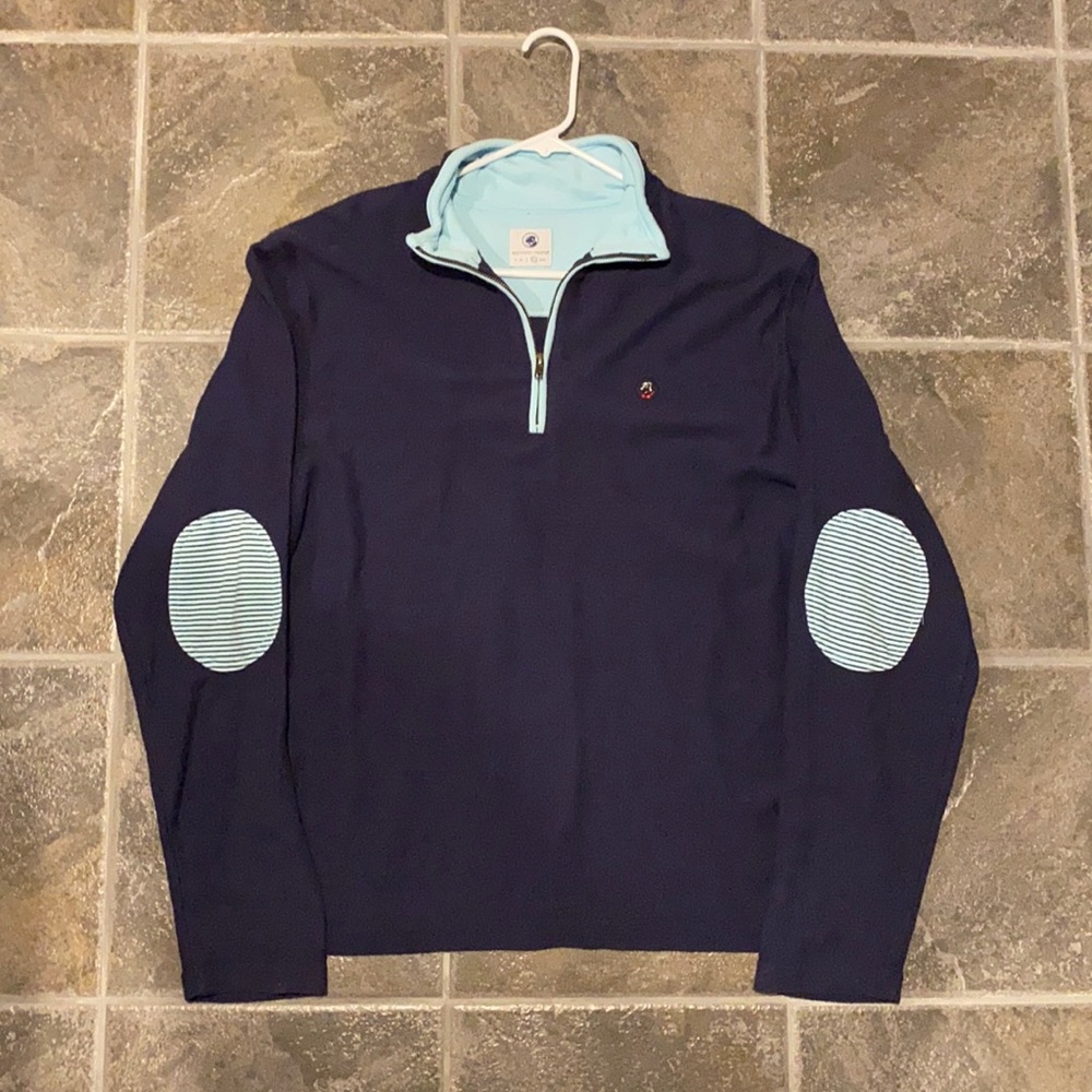 Men’s Southern Proper Navy Terrycloth Quarter Zip